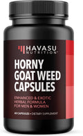 Horny Goat Weed Capsules for Men & Women - Extra Strength Performance & Energy Support with Tongkat Ali, Muira Puama, and Saw Palmetto - 1 Month Supply Herbal Supplement for Increased Endurance