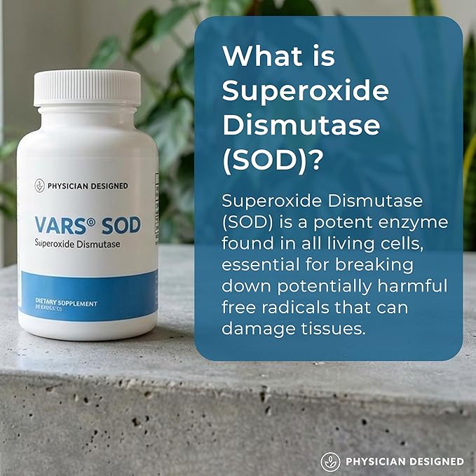 Physician Designed VARS SOD Booster - Superoxide Dismutase Supplement | SOD Supplement | 60 Capsules | Best Antioxidant Supplements