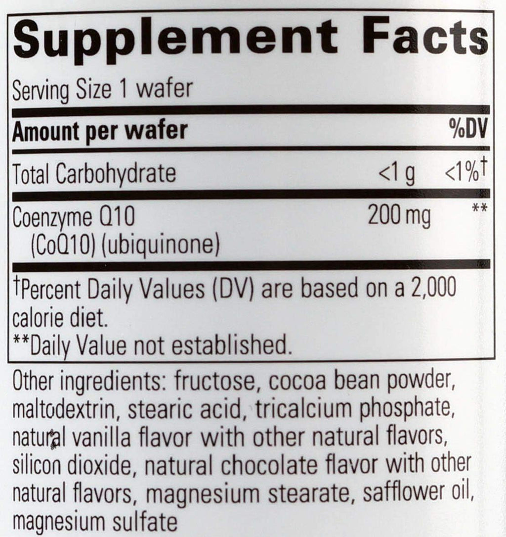 Integrative Therapeutics - Vitaline CoQ10 (200mg) - Supports Heart & Brain Health* - Chocolate Flavored - 30 Chewable Wafers