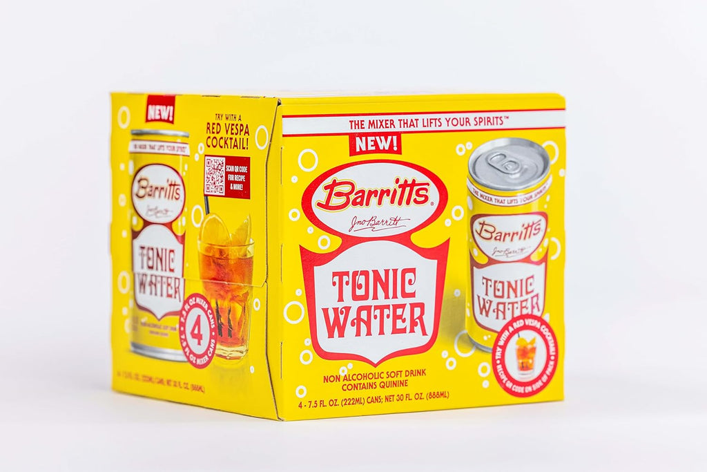 Barritt's Mixers - Tonic Water, Non-Alcoholic Soda Cocktail Mixer, 7.5 fl oz Cans, 24 Pack, Mini