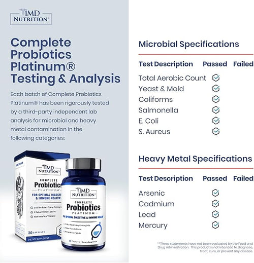 1MD Complete Probiotics Platinum | Supports Digestive Health | with Nourishing Prebiotics, 51 Billion Live CFU, 11 Strains, Dairy-Free | 30 Vegetable Capsules (3-Pack)