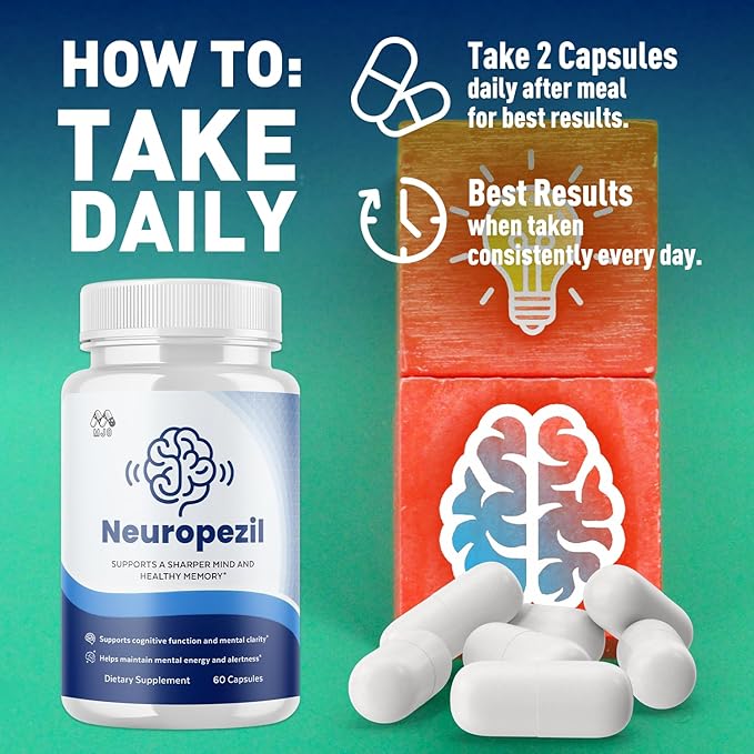 (3 Pack) Neuropezil Capsules, Official Neuropezil Supplement Pills with All Natural Ingredients, Advanced Brain Health & Wellness Support Formula with Premium Vitamins for Women & Men (180 Capsules)