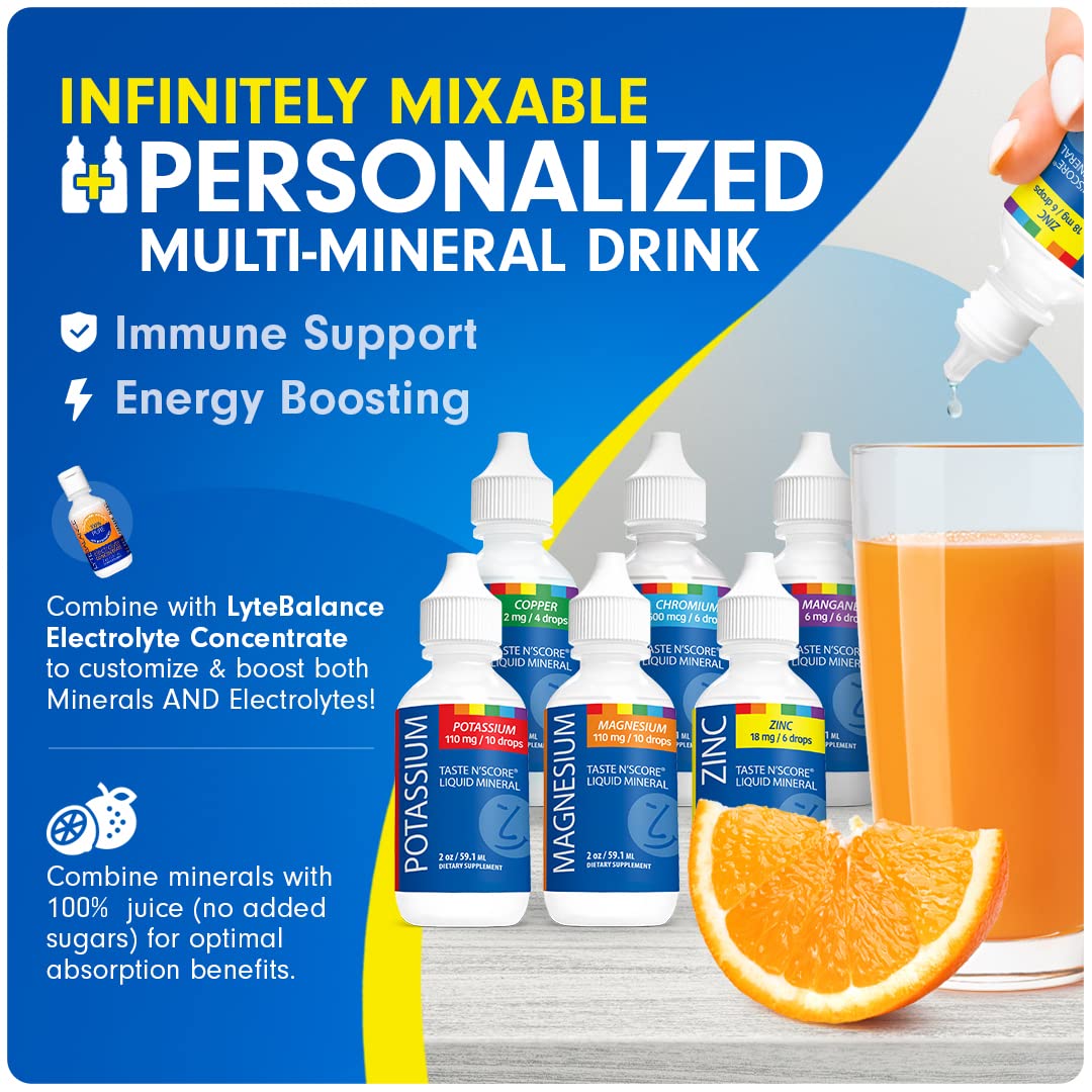 Taste N' Score Zinc Liquid Ionic Mineral Supplement; 100% Pure; 18 mg; 118 Servings