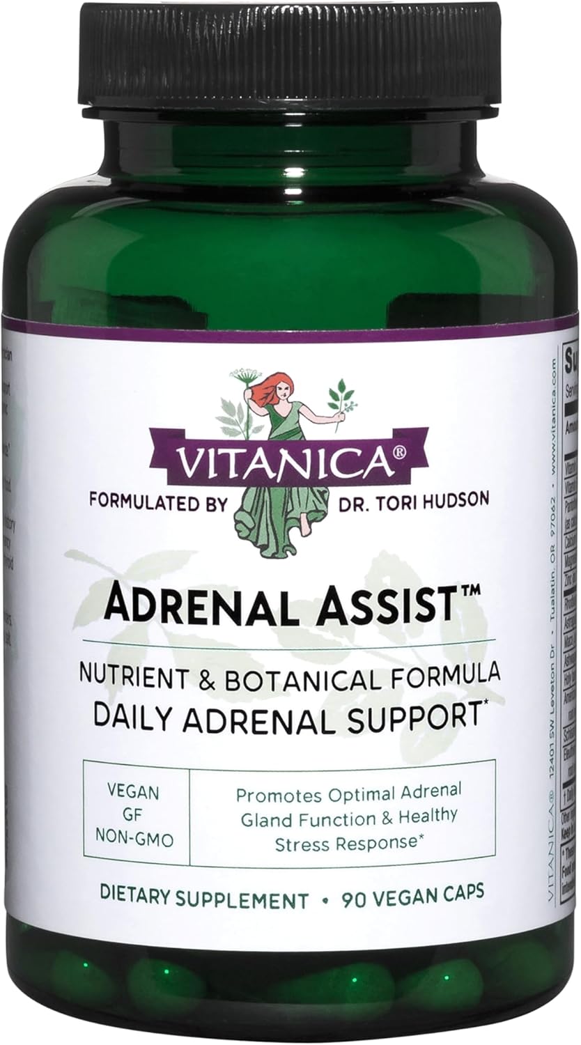 Vitanica Adrenal Assist, Adrenal Support, Vegan, 90 Capsules