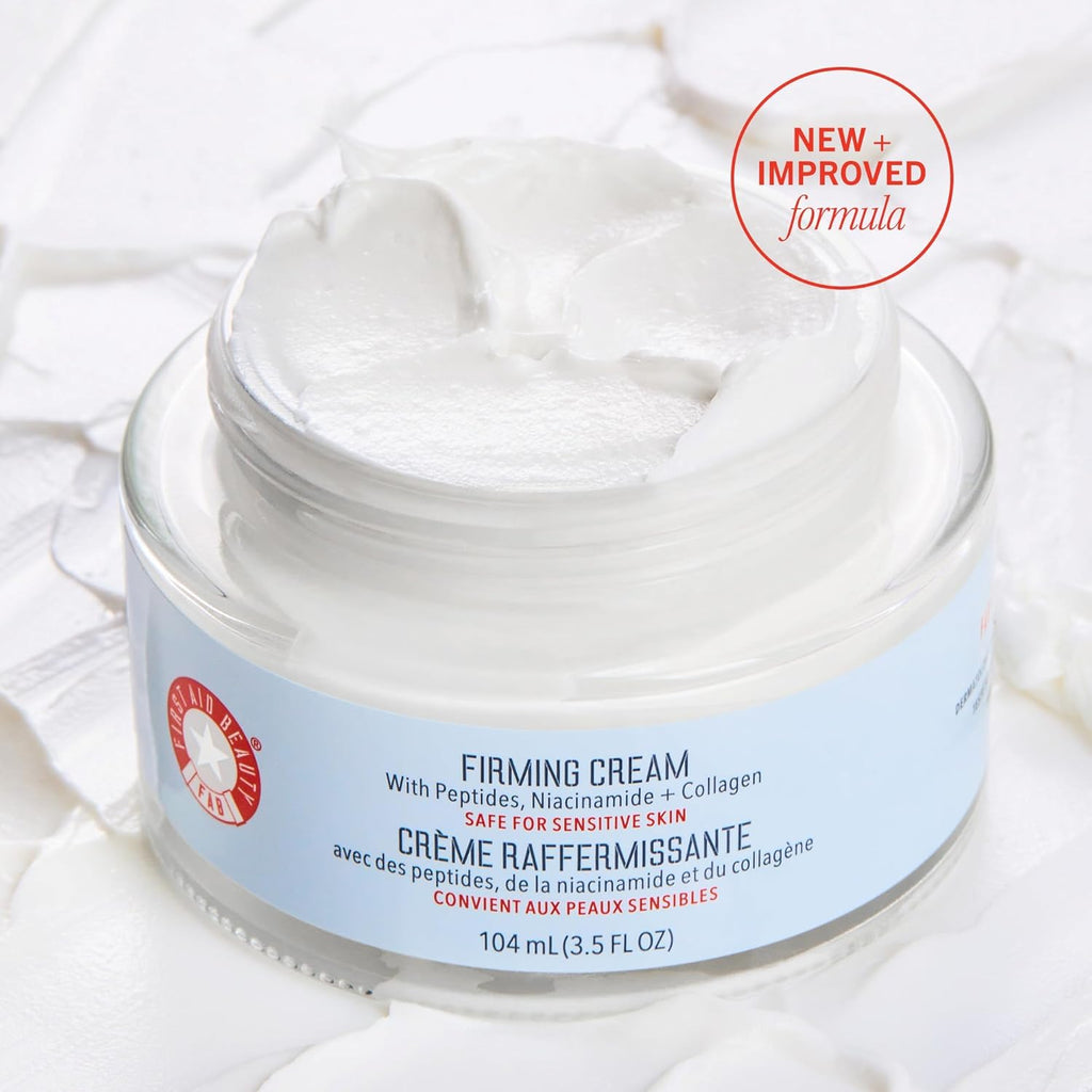 First Aid Beauty Firming Collagen Cream with Collagen, Peptides and Niacinamide – Day + Night Anti-Aging Face Moisturizer – 1.7 fl oz