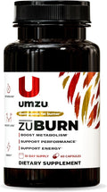UMZU ZuBurn Energy Support Supplement, (30 Day Supply) – Caffeine Mitoburn Capsimax Grains Of Paradise B6 & B12 – Energy Supplements For Daily Energy, Focus & Active Lifestyle Support General Wellness