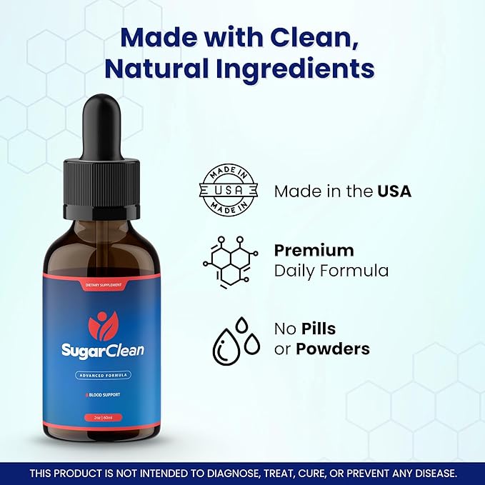 Sugar Clean - Official SugarClean Drops, Advanced Blood Formula Support Supplement - Maximum Strength, Natural Droppers for Overall Health & Wellness Reviews, 1 Bottle for 1 Month