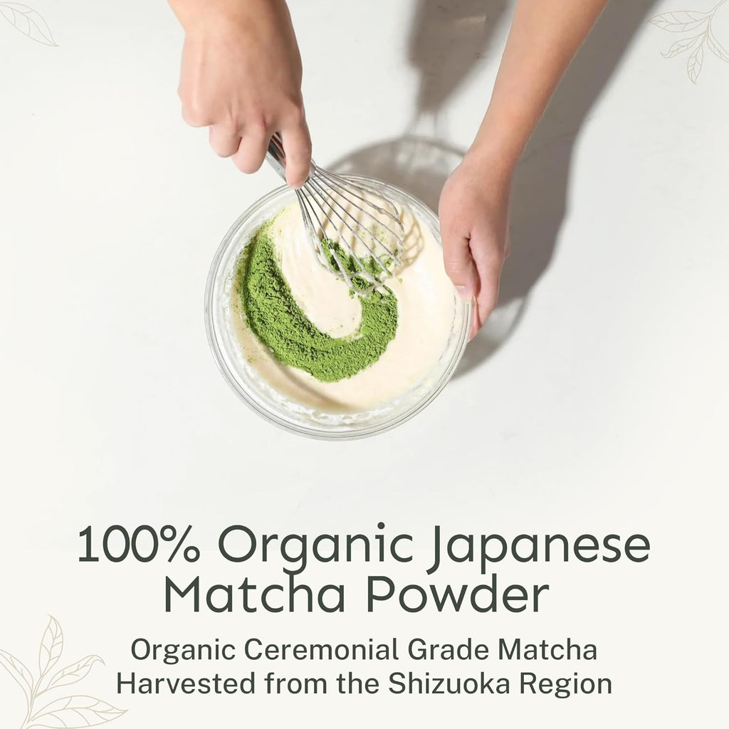 Yu Tea Organic Ceremonial Grade Matcha Powder, Instant Packets | Packed with Antioxidants, L-Theanine & Natural Caffeine | Unsweetened Grade A Japanese Matcha Powder | Single Serve Sticks, 30 Ct