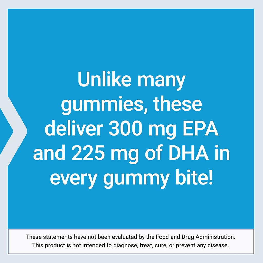 Life Extension Omega-3 Fish Oil Gummy Bites, EPA DHA Fatty acids, High-dose EPA DHA Support in a Delicious chewable Form, Non-GMO, Gluten Free, 36 Gummy Bites