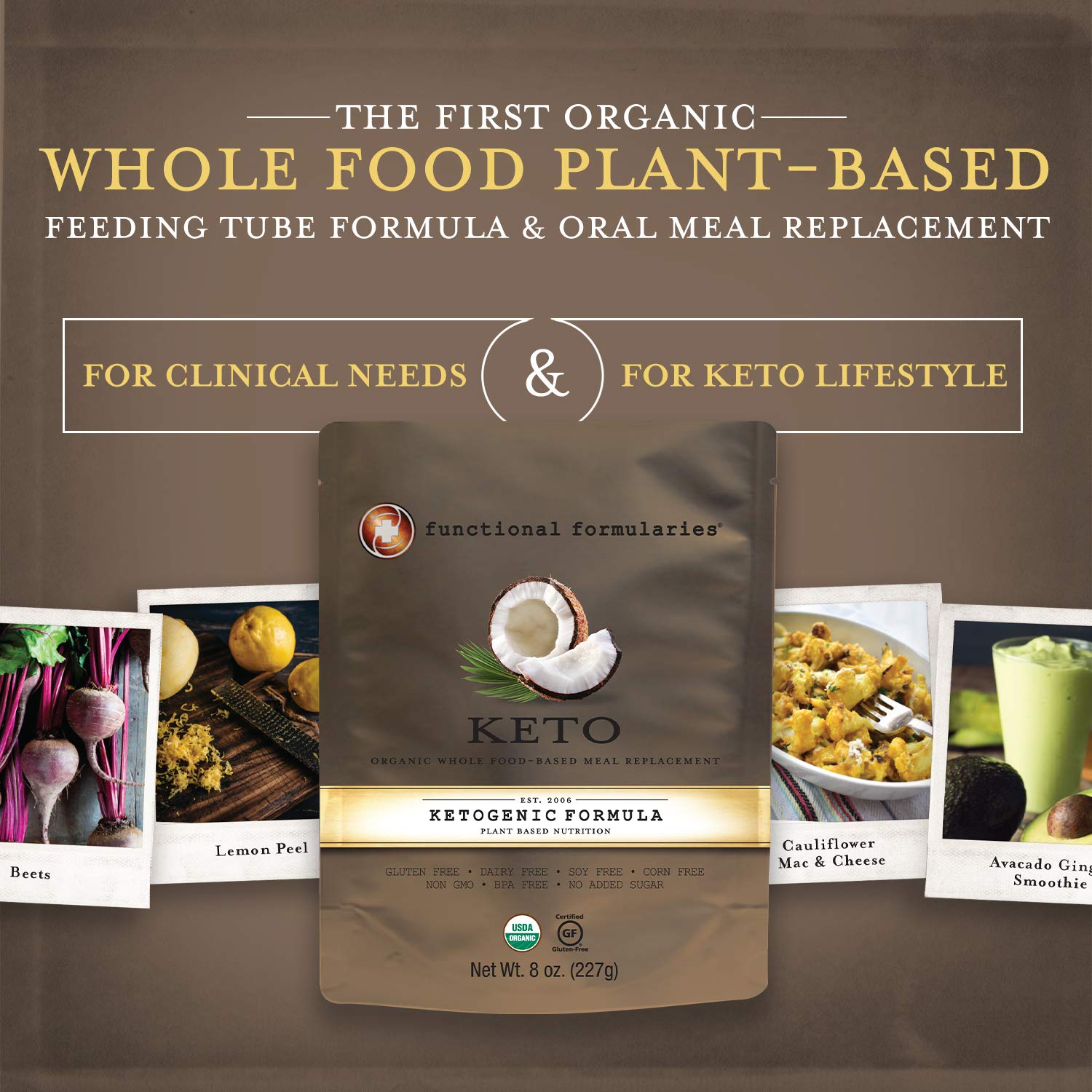 Functional Formularies Ketogenic Meal Replacement Supplement, Add To Your Recipes For Perfectly Balanced Keto Organic Nutrition, 24 Pack