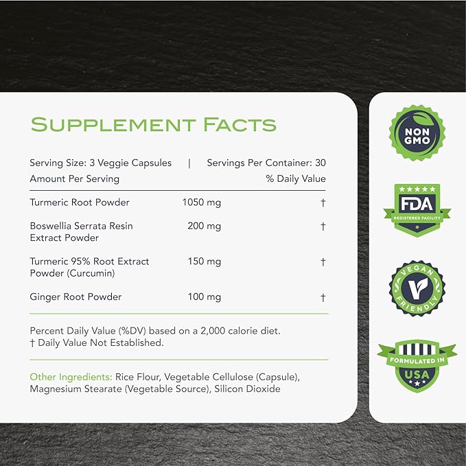 KaraMD Comfort Guard X24 | Joint & Movement Support Supplement | Turmeric Curcumin, Boswellia & Ginger | Ease Muscle Discomfort & Joint Stiffness | Non-GMO, Gluten Free & Vegan Friendly (4 Pack)