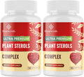 Cholesterol Supplements with Plant Sterols, Niacin, Red Yeast Rice, Bergamot, Omega-3 & Garlic - Advenced Absorption Formula - 180 Softgels