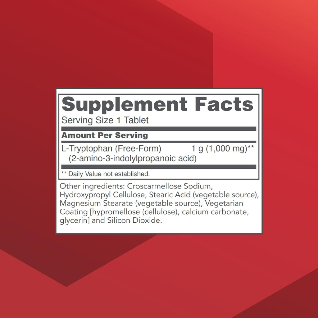 PROTOCOL FOR LIFE BALANCE L-Tryptophan 1000mg - Sleep Support Promotes Relaxation - 60 Tabs