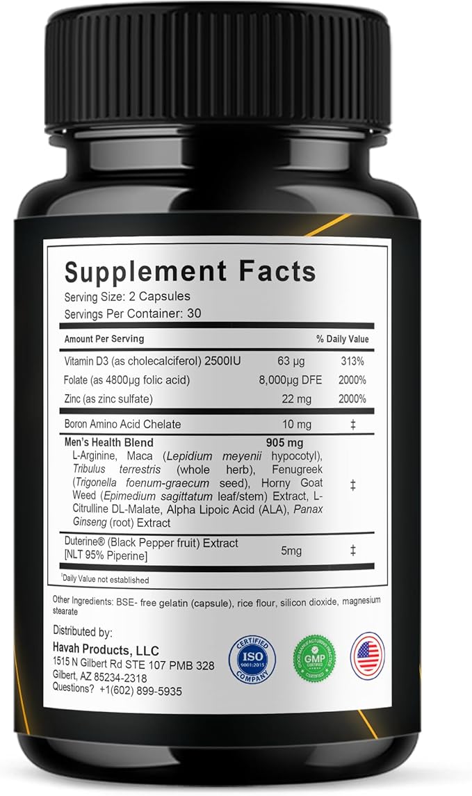 BLUE VIBE Rambo Max Premium Performance and Advanced Health Management Supplement Pills, RamboMax Maximum Strength Daily Health Support and Overall Wellness Supplement (3 Pack - 180 Capsules)