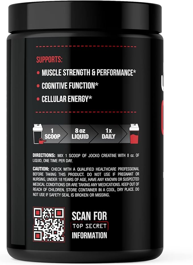 Jocko Fuel Gym Bundle - Creatine + Nitro Pop Pre Workout Powder (2 Pack Bundle) 30 Day Supply