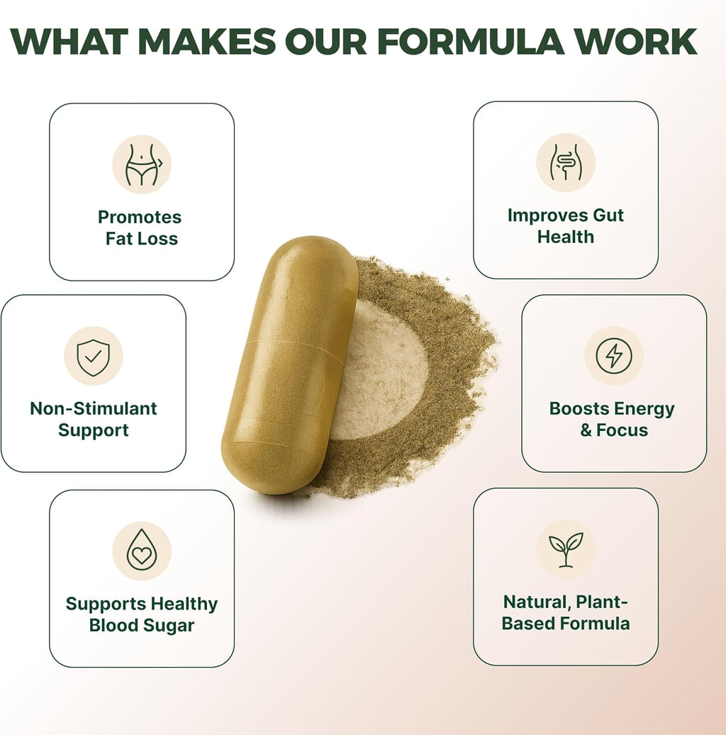Serene Herbs GLP-1 Supplement for Women & Men - Hunger & Metabolism Support with Berberine, InnoSlim, Actiponin - Natural GLP1 Booster to Support Appetite, Digestion & Gut Health - Vegan - 60 Capsules
