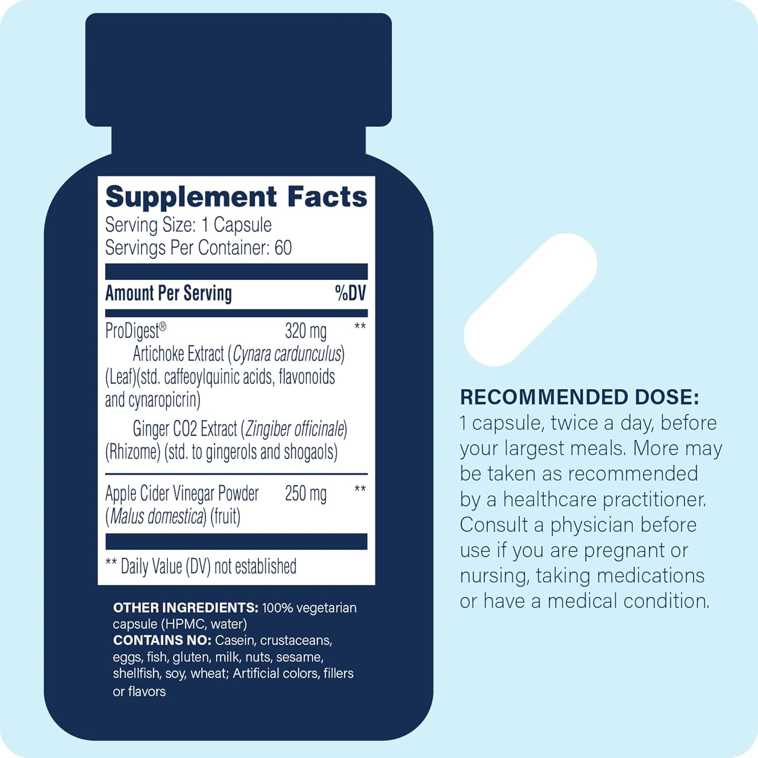 GI Motility Complex, 60 Capsules – All Natural Digestive Enzyme Support – Gut Health Supplement– Supports Gastrointestinal Motility and Transport – Aids Small Bowel and Stomach