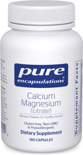 Pure Encapsulations Calcium Magnesium (Citrate) - 240 g Calcium & 240 g Magnesium - Bone Health Support - Non-GMO & Vegan - 180 Capsules