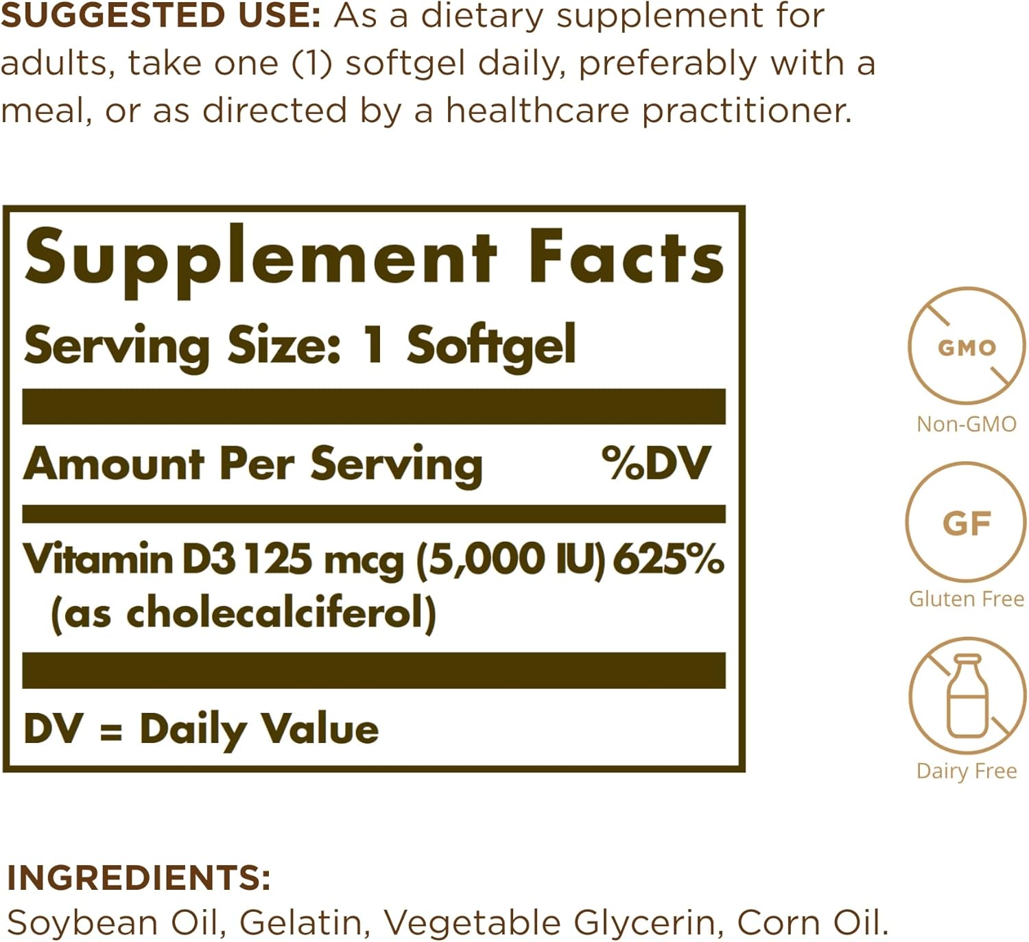 Solgar Vitamin D3 (Cholecalciferol) 10 mcg (400 IU) - 100 Softgels, Pack of 2 - Helps Maintain Healthy Bones & Teeth - Immune System Support - Non-GMO, Gluten Free, Dairy Free - 200 Total Servings