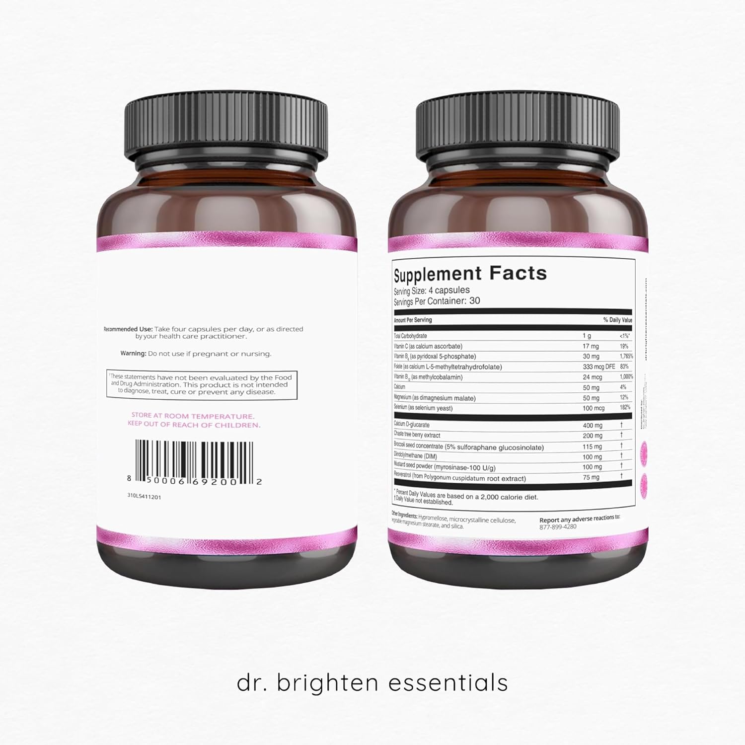 Dr. Brighten Balance - Hormone Balance for Women with Chasteberry and DIM - Targets Hormonal Acne, Period Issues, & PMS - Vegan, Non-GMO