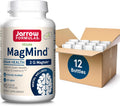 Jarrow Formulas Magnesium L-Threonate, MagMind Brain Supplements for Memory Support, 90 Veggie Capsules, Up to a 30 Day Supply, Pack of 12