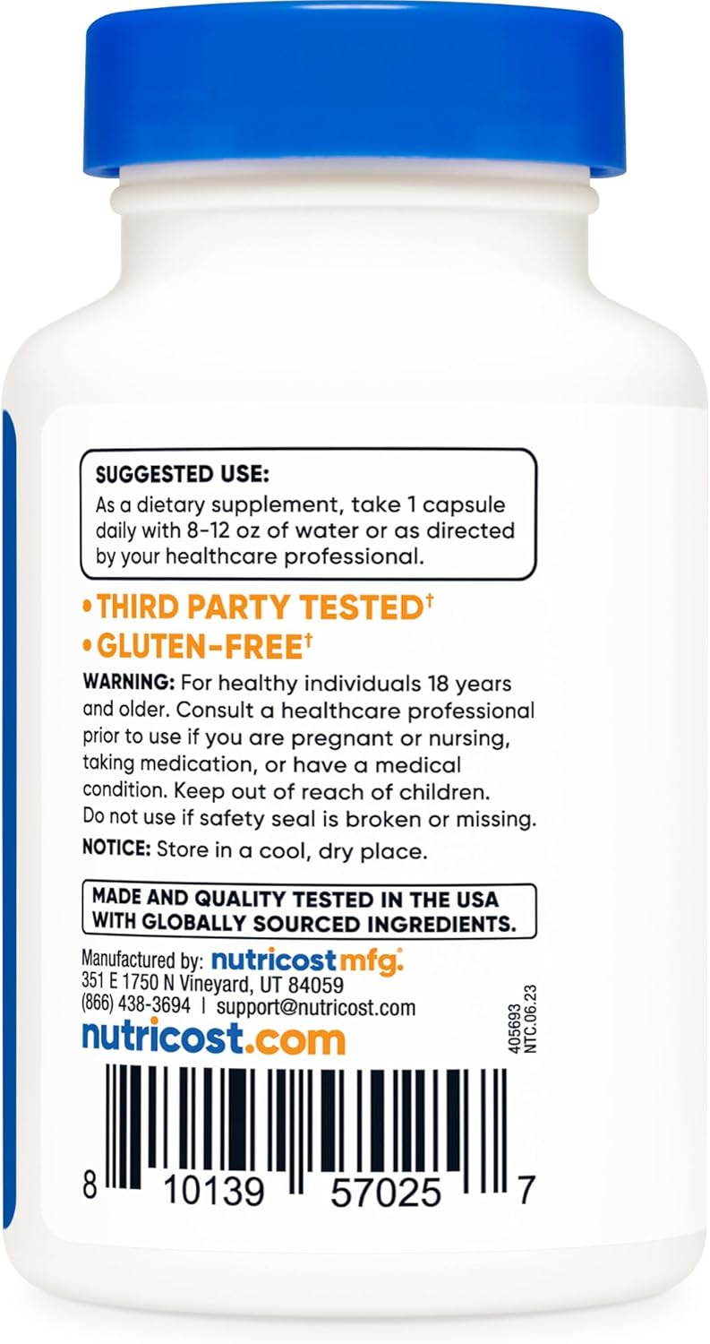 Nutricost PQQ (Pyrroloquinoline Quinone) 20mg, 30 Capsules - Vegetarian Capsules, Non-GMO, Gluten Free