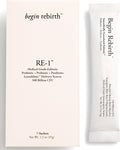 RE-1: 7-Day Gut Reset Powder | 3-in-1 Prebiotic+Probiotic+Postbiotic, 500B CFU Host Strains & 4.5g Fiber | Bloat Relief, Mood & Immune Support | 7 Travel Sachets, Vegan, Japan Crafted
