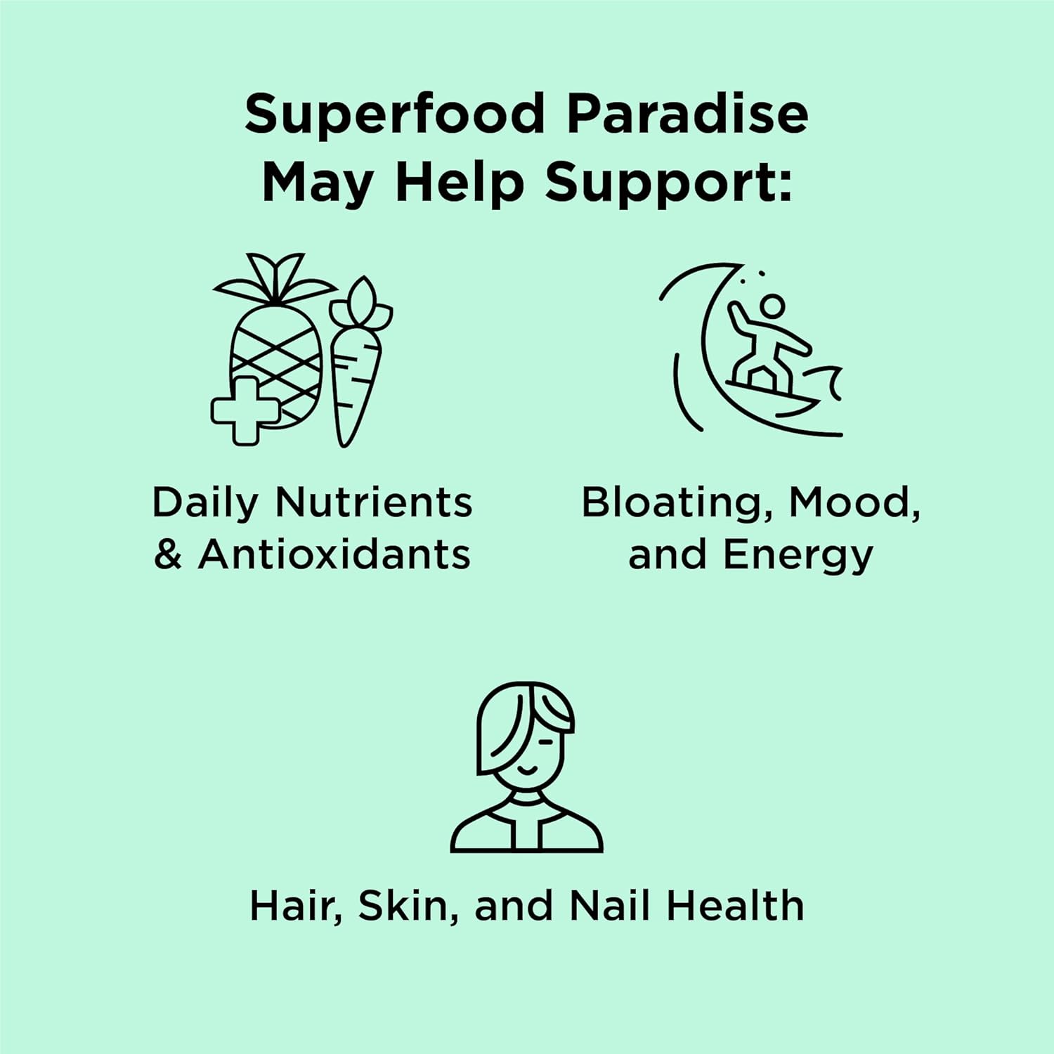 nbpure Earthy Andy Superfood Paradise, Mango Pineapple, 30 Servings