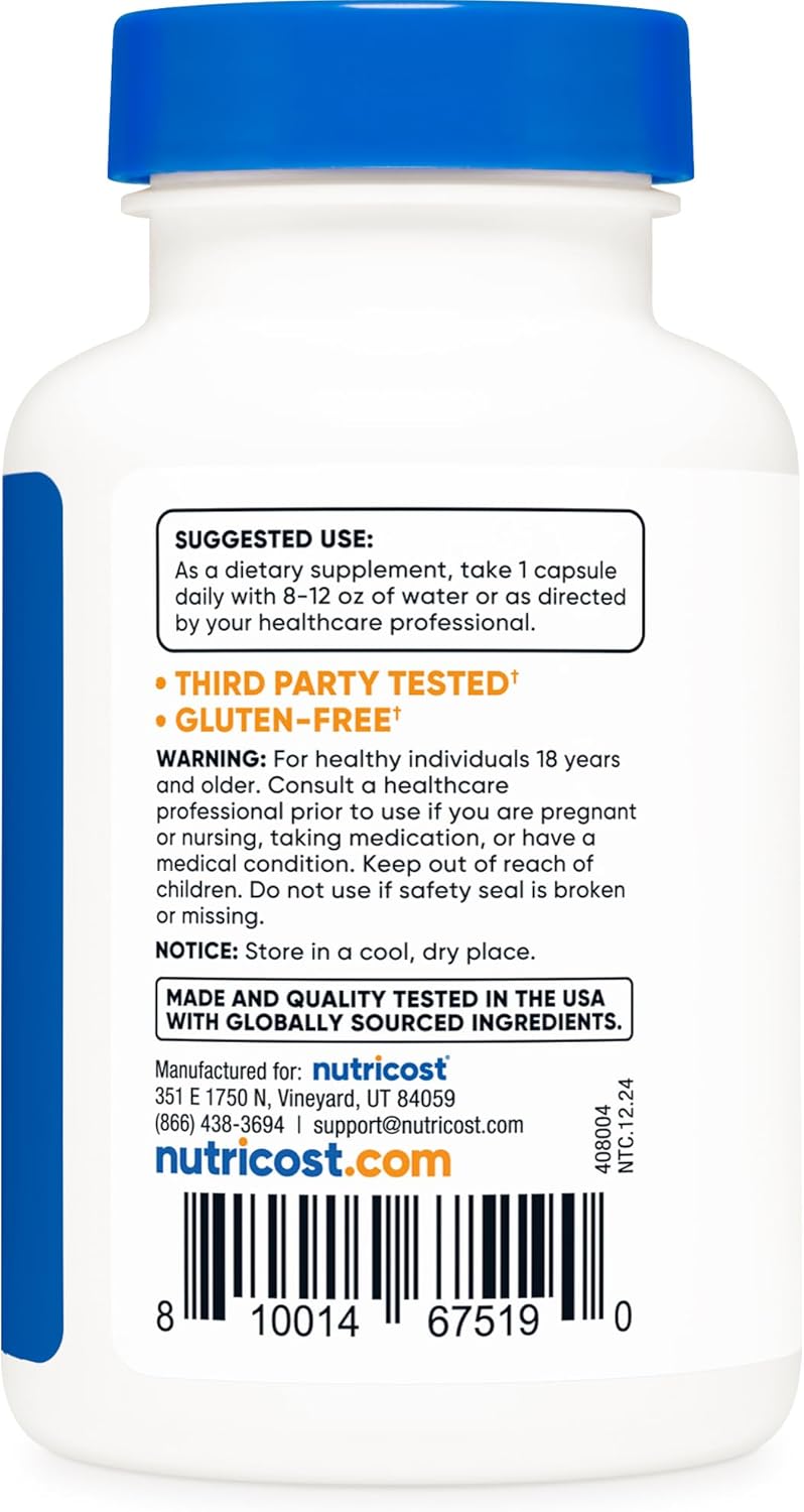 Nutricost CoQ10 100mg, 120 Vegetarian Capsules, 120 Servings - High Absorption, Vegetarian, Non-GMO, Coenzyme Q10