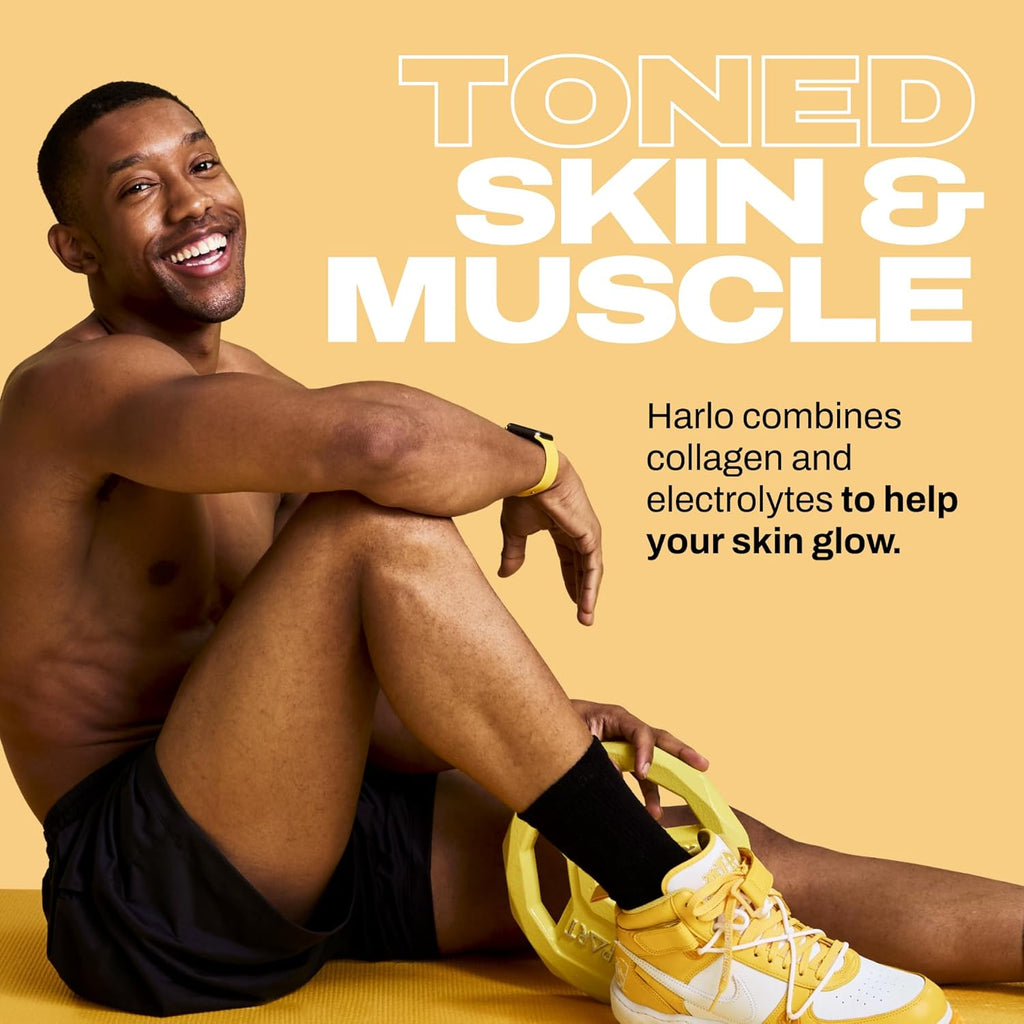 Harlo - Raspberry Salt Electrolyte Drink Mix with Bovine Collagen & Creatine- Creatine Monohydrate Powder - Energy Drink Powder - Pre Workout Powder - Sugar Free Energy Drinks - Post Workout Recovery