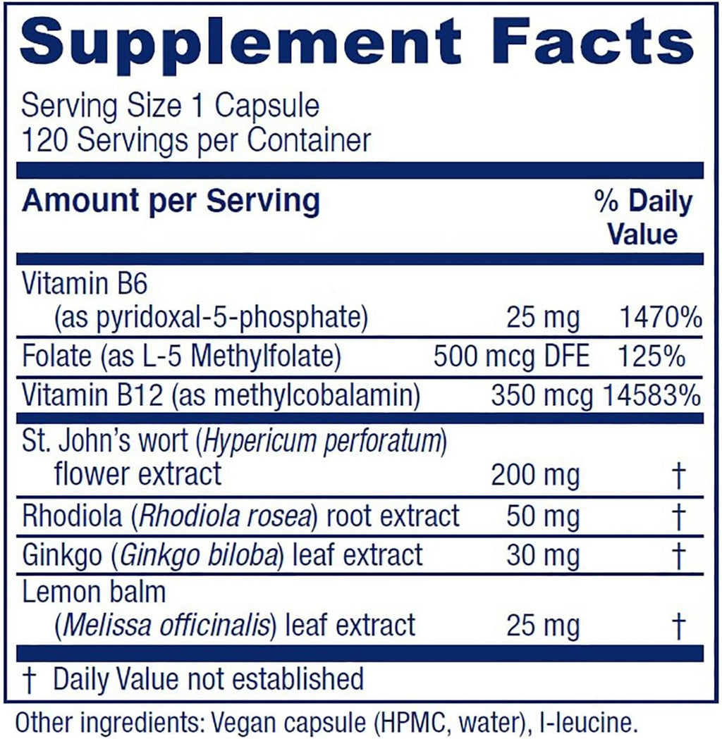 Vitanica Uplift, Mood and Emotional Support, Vegan/Vegetarian, 120 Capsules