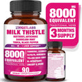 All-in-1 8000mg Highest Potency Milk Thistle NAC BeetRoot Artichoke Dandelion Root - Liver Health Support, Cleanse Detox & Repair, Antioxidant, Plus TUDCA Choline and Ginger - 90 Vegan Capsules