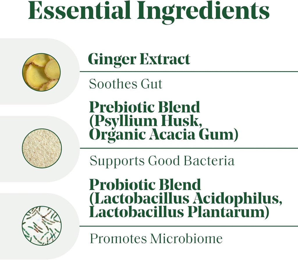 Semaine Super Powered Prebiotic + Probiotic for Women, Effective 3-in-1 Multi-Action Formula to Nourish Gut Health, Soothe IBS, Support Bloat Relief & Immunity Boost, Clinically-Studied (60 ct)