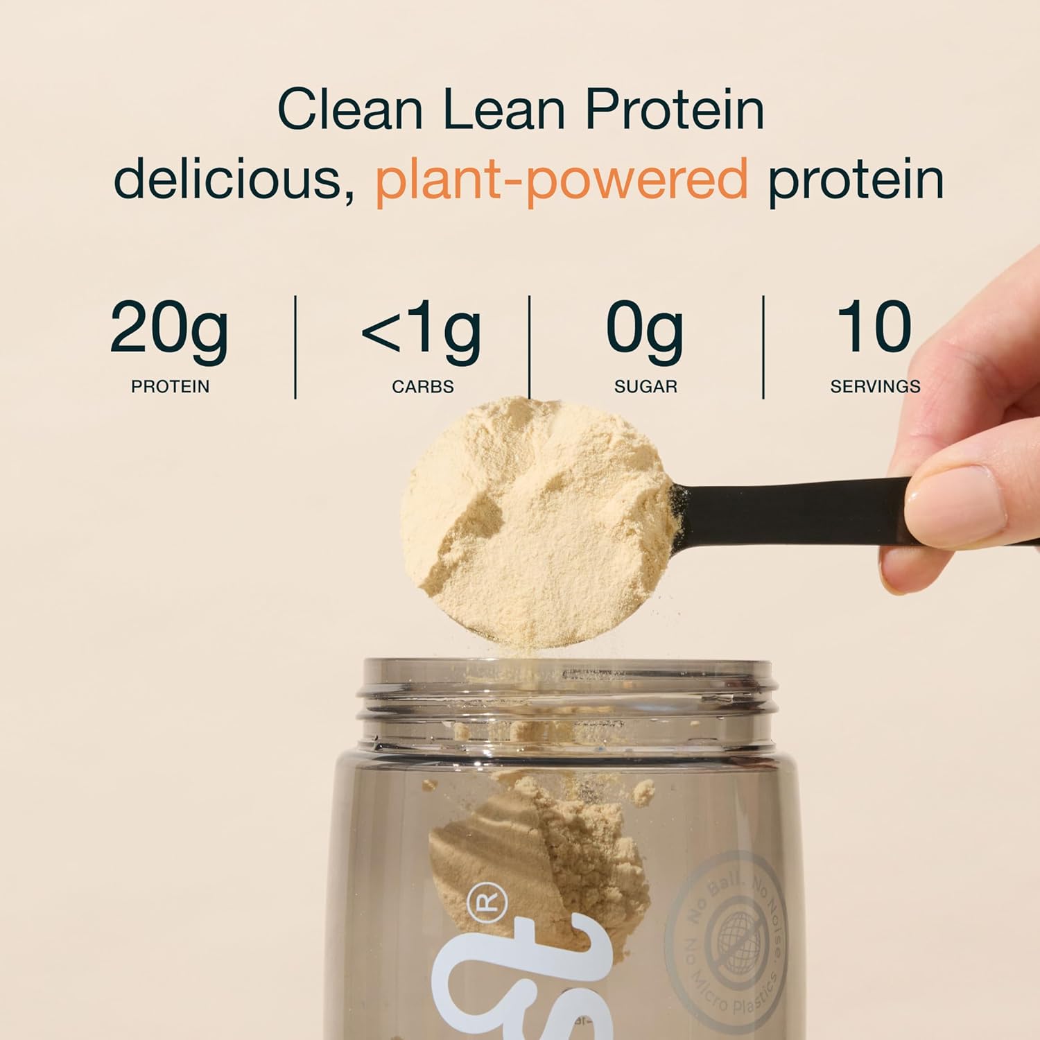 Nuzest - Vegan Pea Protein Powder - Clean Lean Protein, Premium Plant Based Protein Powder, Dairy Free, Gluten Free, GMO Free Protein Shake Smooth Vanilla, 8.8 oz