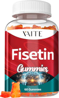 Fisetin Supplements 500mg - Gummy Supplement, Powerful Antioxidant Blend for Cellular Health Support - Vegan & Non-GMO Formula with Flavonoids & Plant Extracts, Boost Cognitive Function, 60 Gummies