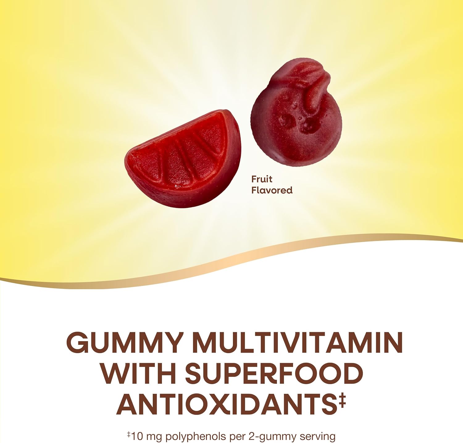 Nature's Way Alive! Men's Multivitamin Gummies, Supports Energy Metabolism*, Muscle Function*, Superfood Antioxidants(1), B-Vitamins, Vegetarian, Fruit Flavored, 150 Gummies (Packaging May Vary)