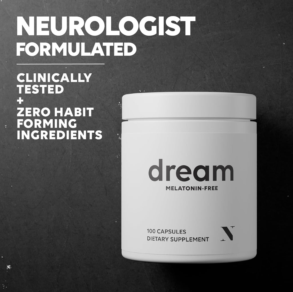 Newt's Sleep Aid | Magnesium Threonate, Apigenin & Theanine | Natural Melatonin-Free Non-Habit Forming Sleeping Pills for Deep Sleep Super Calm & Stress Relief | 100 Capsules for All Ages | Dream