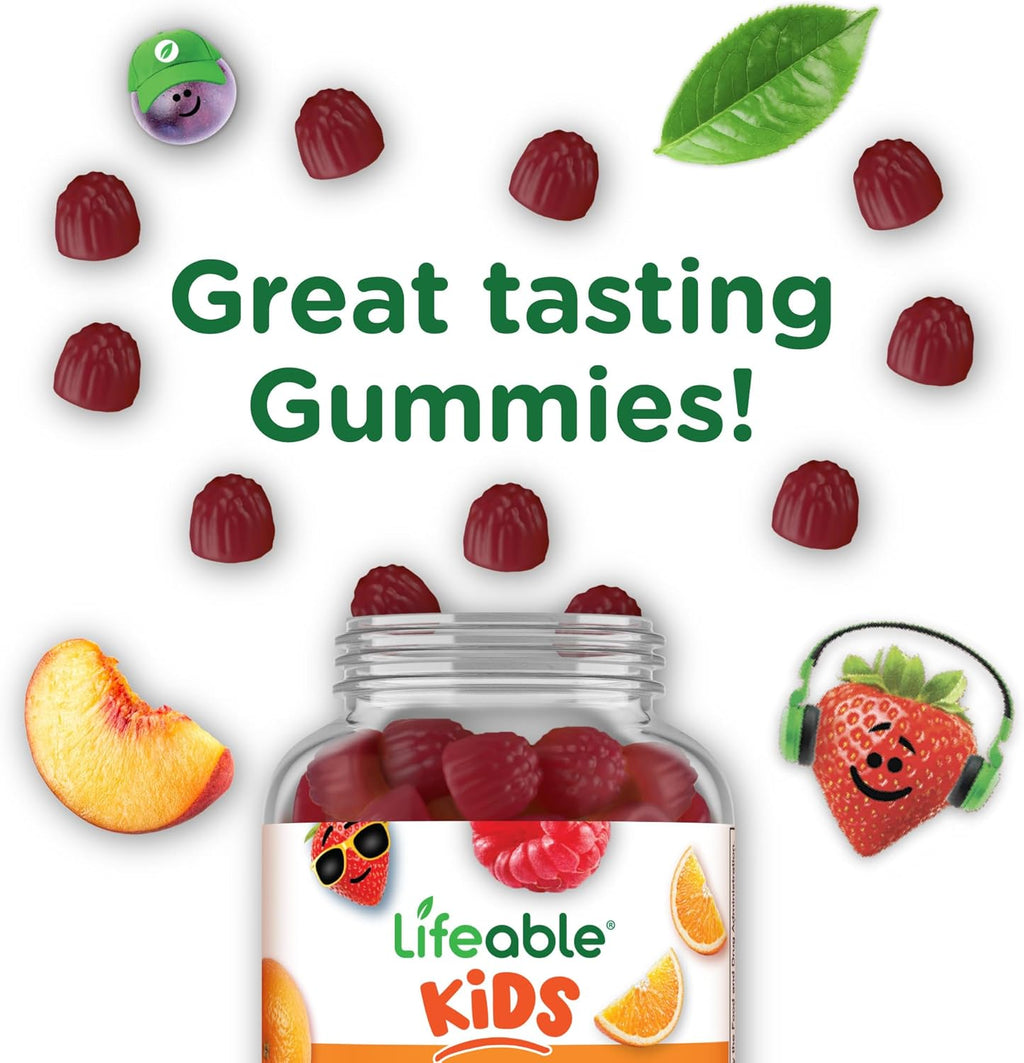 Lifeable Sugar Free Kids Biotin Gummies | 5000mcg | Great Tasting Biotin Supplement | Biotin Gummies for Hair Growth, Skin and Nail Health | Hair Vitamins for Kids, Boys, Girls | 90 Gummies