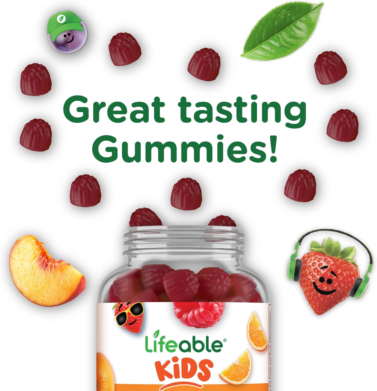 Lifeable Sugar Free Kids Biotin Gummies | 5000mcg | Great Tasting Biotin Supplement | Biotin Gummies for Hair Growth, Skin and Nail Health | Hair Vitamins for Kids, Boys, Girls | 90 Gummies