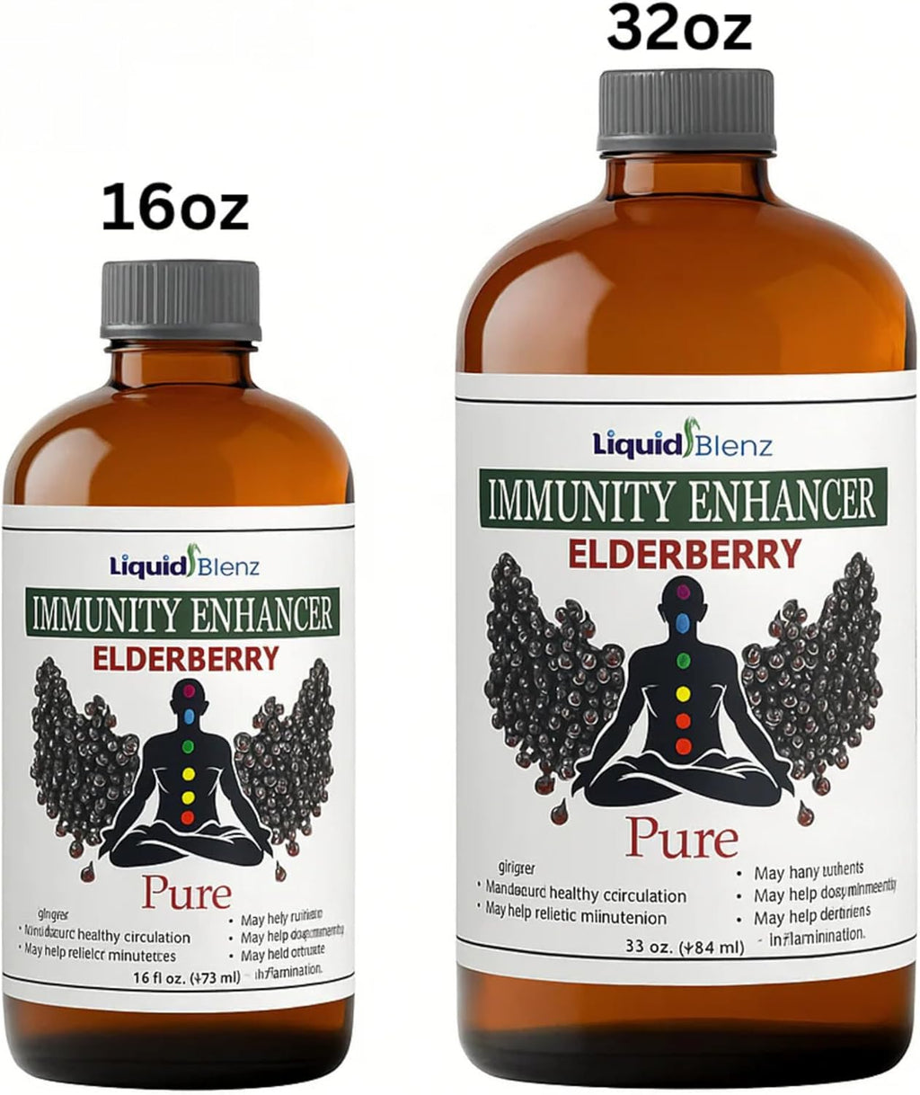 Pure Immunity Enhancer | Elderberry Formula | Herbal Immune Support Supplement | 32 fl oz