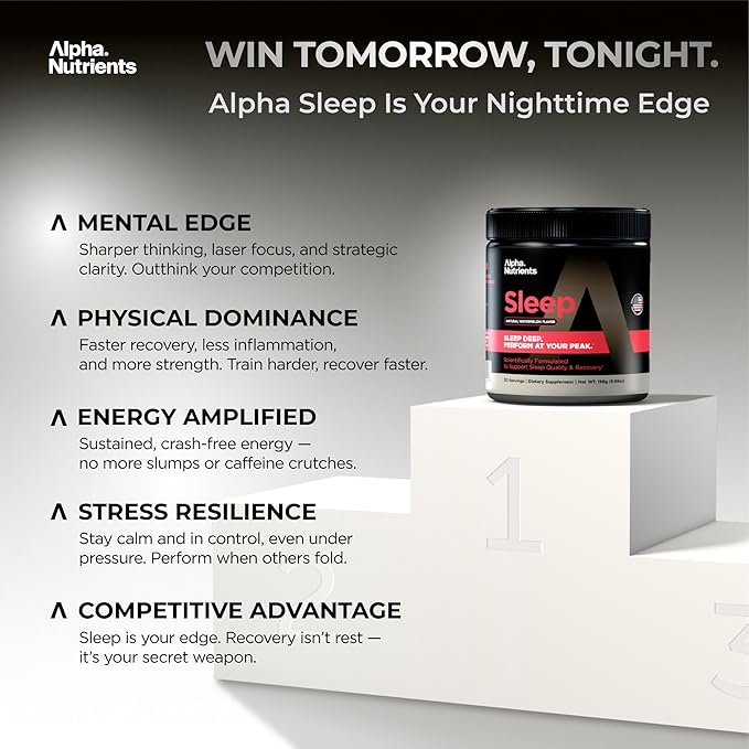 Sleep Aid for Adults - Magnesium Glycinate Powder - Melatonin Free Formula with L-Theanine Glycine Inositol - Natural Deep Sleep & Recovery for Peak Performance - 30 Servings