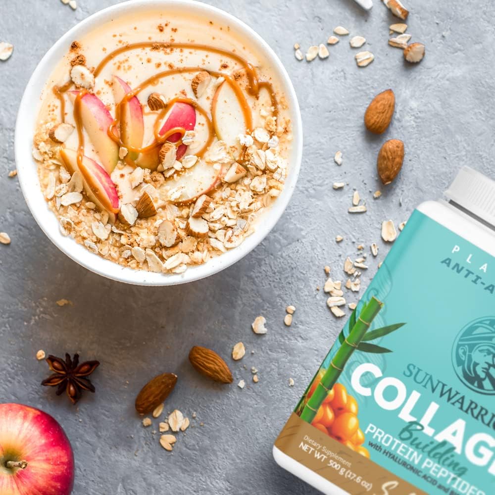 Vegan Collagen Protein Powder for Women Silica Plant Based Collagen Powder with Vegan Hair Skin and Nails Vitamins Non-GMO No Added Sugar Soy Dairy & Gluten Free (Salted Caramel, 20 Servings)