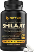Pineal XT Platinum – Pure Himalayan Shilajit Supplement – Supports Energy, Brain Health & Memory - Rapid Pineal Gland Decalcification Cognitive Health Support – 60 Veggie Capsules