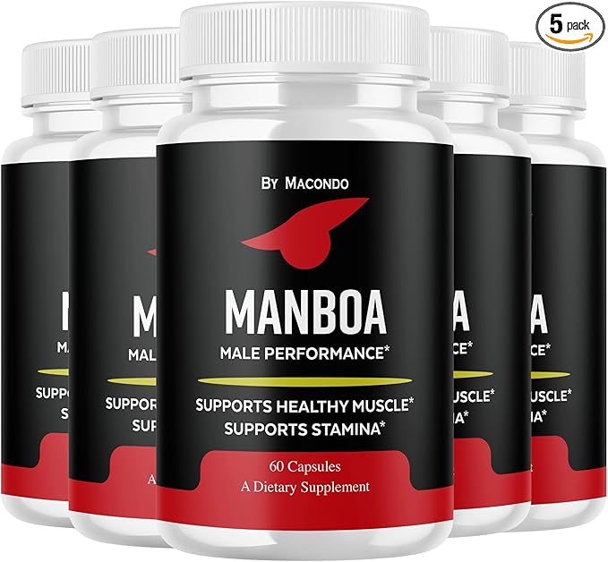 (5 Pack) Manboa Capsules Advanced Formula - Official Manboa Daily Premium Supplement Support Maximum Strength, All Natural for Overall Health - 300 Capsules for 5 Months
