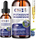 2 Pack Potassium Magnesium Supplement Liquid - High Absorption Calm Magnesium Complex & Potassium Plus Calcium, Vitamin D3, Zinc for Leg Cramps & Bone & Energy & Immune Support - 4 Fl oz