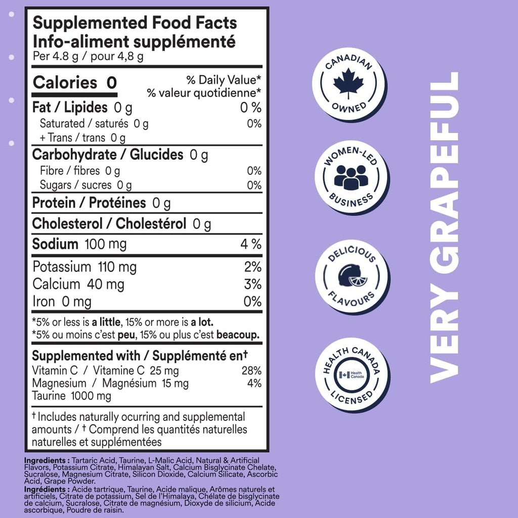 Cira Hydration Powder (45 Servings) x Alicia McCarvell's Electrolyte Drink Mix with Himalayan Salt for Dehydration Relief and Recovery - Very Grapeful