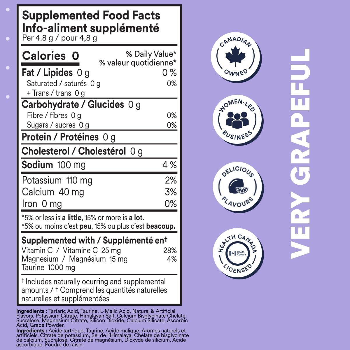 Cira Hydration Powder (45 Servings) x Alicia McCarvell's Electrolyte Drink Mix with Himalayan Salt for Dehydration Relief and Recovery - Very Grapeful