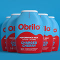 Obrilo Performance Energy Dye Free Water Enhancer - L-Theanine + Taurine + Vitamin Complex + Ginseng + Guarana Seed, 2.0 Fl. Oz. x 5 Bottles (Cherry Charge)