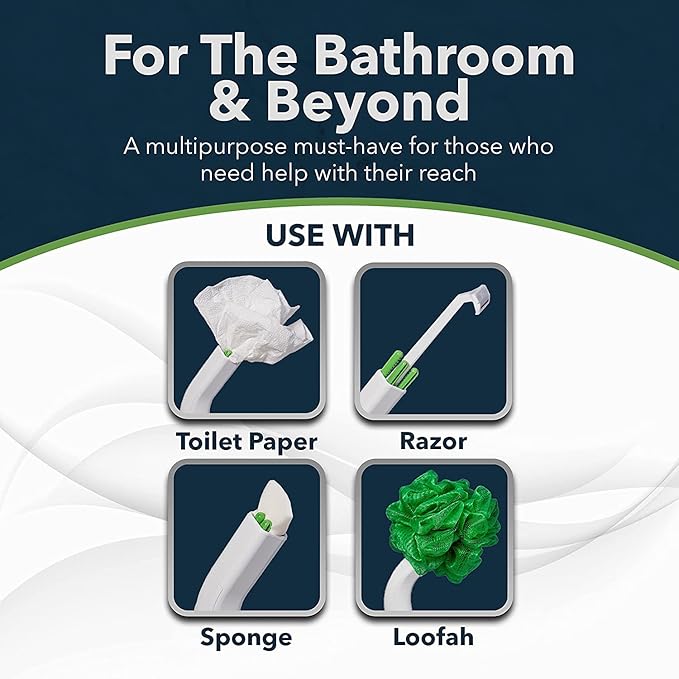 FreedomWand Multipurpose Toilet Aids - Wiping Aid Toileting for Women & Men, Butt Wiper Tool, Toilet Assist Device and Paper Extender, Ideal for Elderly, Disabled and Post Surgery Use - 20" Inch