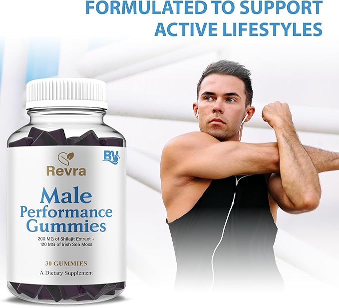 BLUE VIBE Revra Gummies, Revra Advanced Daily Performance and Energy Support Shilajit and Manuka Honey Supplement, Revra Overall Health and Performance Support Supplement (3 Pack - 90 Gummies)